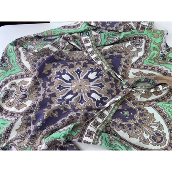 "LANE BRYANT" Stunning Beaded Criss Cross Belted SZ 14/16 Flare Sleeves Gypsy - Picture 12 of 12